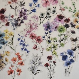 Floral Transparent Stickers